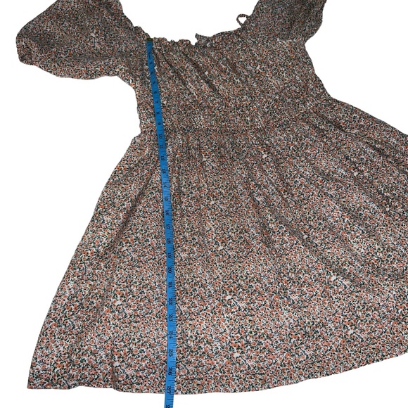 Urban Outfitters BP Floral Peasant Puff Sleeve Mini Dress Size Large - Picture 14 of 16